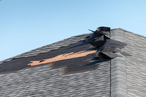 wind damage on roof